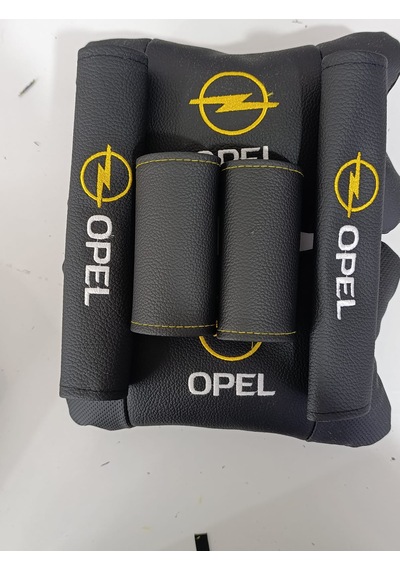 Opel Uyumlu Oto Boyun Yastığı +emniyet Kemer Pedi+kapı Tutma Kolu Koruyucu Sarı
