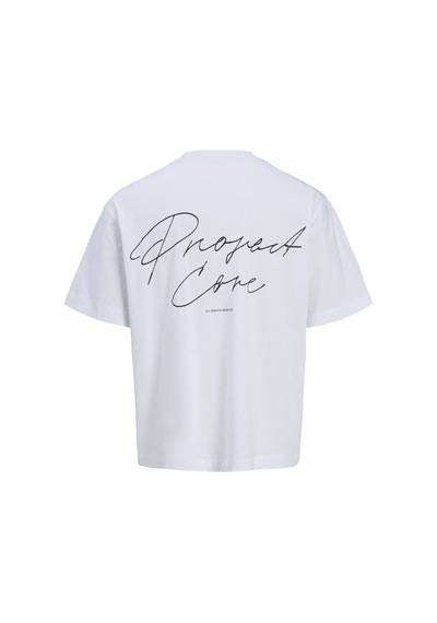 Jack & Jones Dynamic Script Erkek Beyaz Tişört 12273310-bw Beyaz