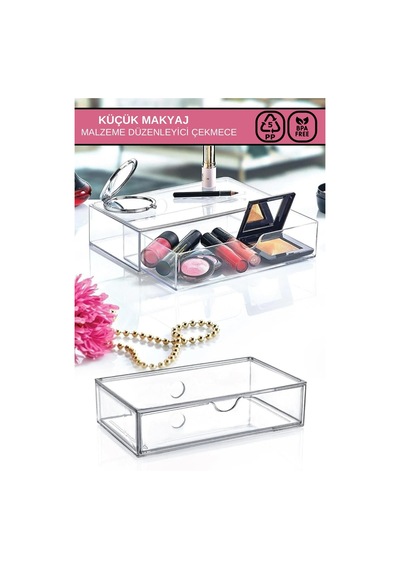 Küçük Makyaj Organizeri Modülü Kozmetik Fırça Düzenleyici Organizer /cn1503 Beyaz Diğer