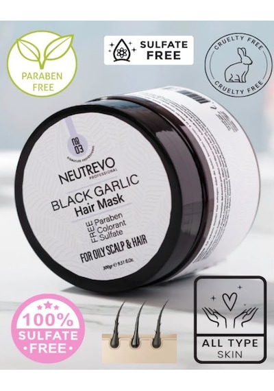 Neutrevo Professional No:3 Black Garlic Serisi Dengeleyeci Ve Arındırıcı Saç Bakım Maskesi 300 Ml