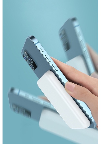 Apple Uyumlu iPhone  Magsafe Kablosuz 15w Şarj Wireless Şarj Cihazı Powerbank Magesafe