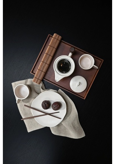 101 Copenhagen Native Tea Pot Birch El Yapımı Taş Seramik Çaydanlık Krem
