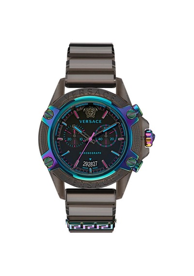 Versace Erkek Kol Saati 44 Mm Vrscvez701022 Altın - Mavi