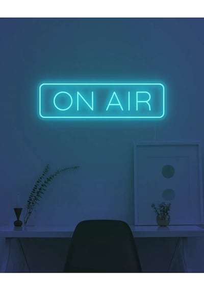 On Aır Yazılı Neon Tabela Turkuaz