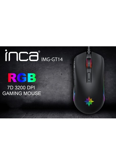İnca IMG-GT14 Siyah Rgb 7 Keys 3600 Dpı Kablolu Mouse