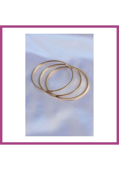 Gees Global 316l Çelik Gold Renk Ajda Model Kadın 65 Mm Bilezik Gbzs