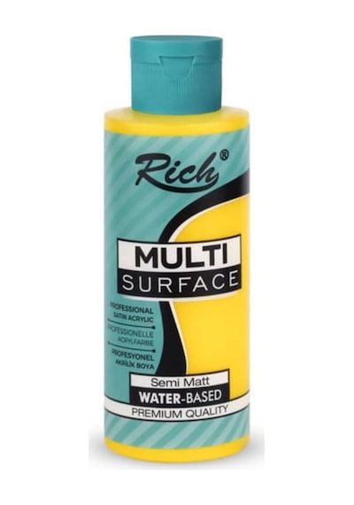 Rich Multi Surface Her Yüzey İçin Akrilik Boya 120 Cc. 2129 Sarı Karışık Çok Renkli