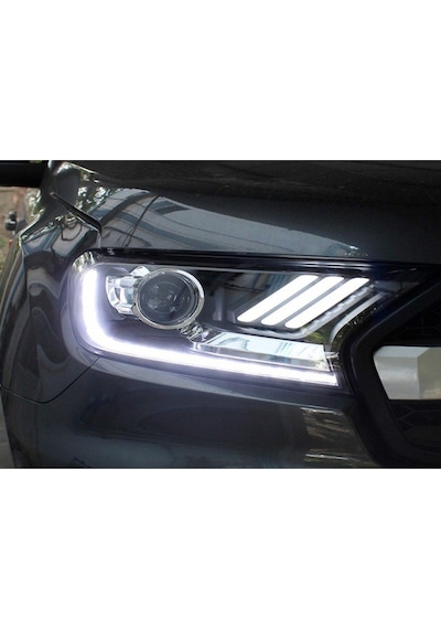 Ducki Ford Ranger 2016-2022 Ledli Mustang Tipi Far Siyah