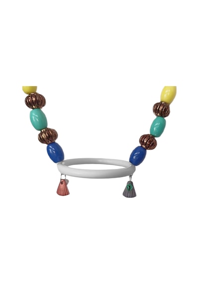 Markapet Renkli Boncuklu Oval Halkalı Papağan Salıncağı 15 Cm-23 Cm