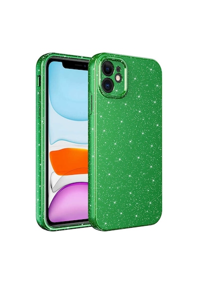 Apple Uyumlu iPhone 11 Kılıf Kamera Korumalı Simli Silikon Üstün Koruma Systemcom Sarı
