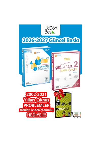 Geometri Soru Bankası Seti 1. Ve 2. Kitap Çıkmış Sorular Hediyeli