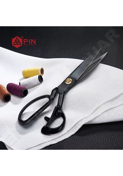 Pın - 1094 9 Inc Siyah Renk Çelik Gövde Profesyonel Terzi Makası