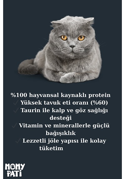 Tavuklu Konserve Kedi Maması 400 Gr X 12 Adet Yetişkin Kediler İçin