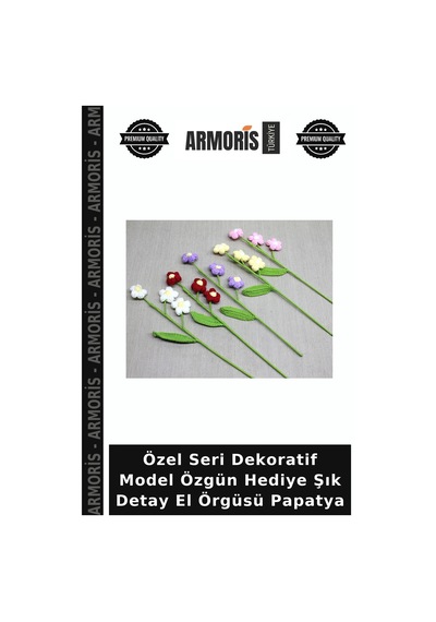 Özel Seri Dekoratif Model Özgün Hediye Şık Detay El Örgüsü Papatya Çok Renkli
