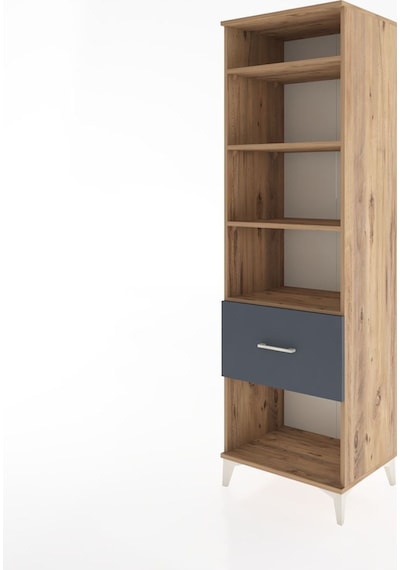 Hyperion Dolap 4 Raflı Tek Çekmeceli 60x44x195 Çam-antrasit Atlas Çam