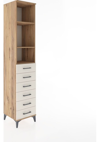 Hyperion Dolap 3 Raflı 6 Çekmeceli 44x44x221 Çam-aytaşı Atlas Çam