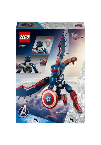LEGO® Marvel Yeni Kaptan Amerika Yapım Figürü 76296 - 8 Yaş ve Üzeri Süper Kahraman Seven Çocuklar için Yaratıcı Oyuncak Yapım Seti (359P)