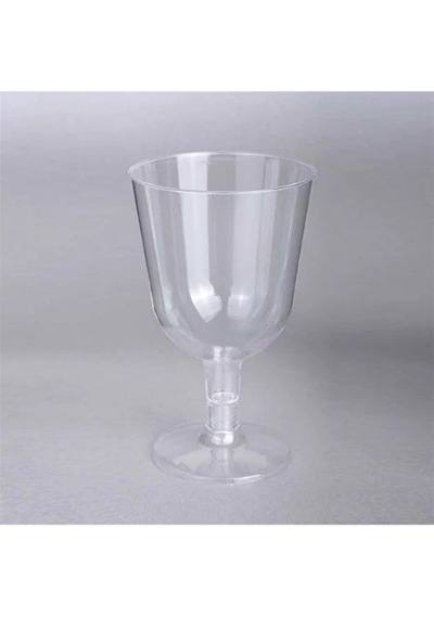 Şeffaf Plastik 12'li Şarap Kadehi 150 Ml Şeffaf