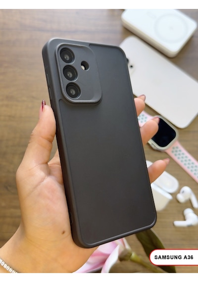 Samsung Galaxy A36 Uyumlu Kamera Korumalı Darbeye Dayanıklı Renk Atmayan Keep Silikon Kılıf Siyah
