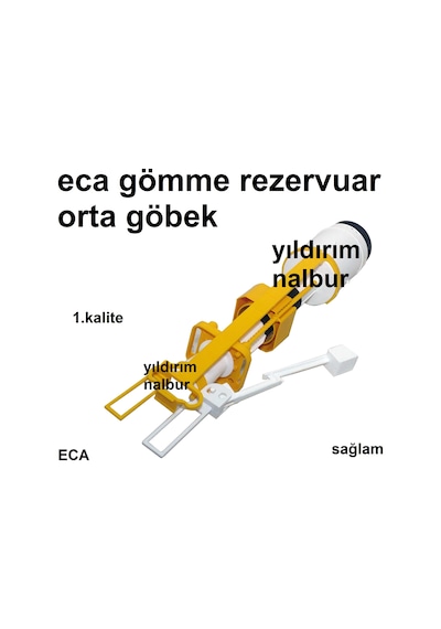 Eca Gömme Rezervuar Orta Göbek Klozet Gömme Orta Göbek