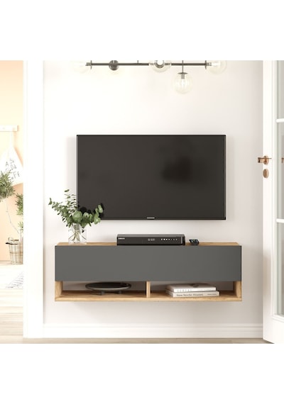 Aven Tv Ünitesi Tv Sehpası Raflı Kapaklı 100cm Çam-antrasit Ave13-aa Atlantik Çam - Antrasit Aven Tv Ünitesi Tv Sehpası Raflı Kapaklı 100cm Çam-antrasit Ave13-aa Atlantik Çam - Antrasit