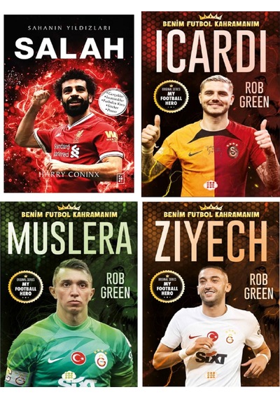 Benim Futbol Kahramanım İcardi - Muslera - Ziyech - Salah Poster Sticker Futbolcu Kartı Hediyeli