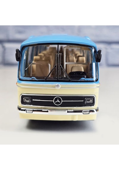 1:43 Ölçek Mercedes Benz O302 Otobüs Mavi/bej
