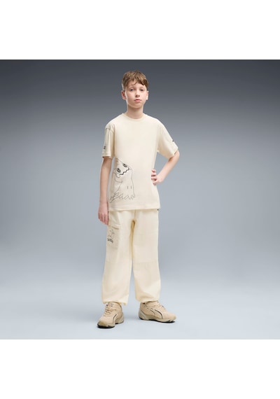 Puma X Pokémon Genç Geniş Kesim Kargo Pantolon 634943 87 Beyaz