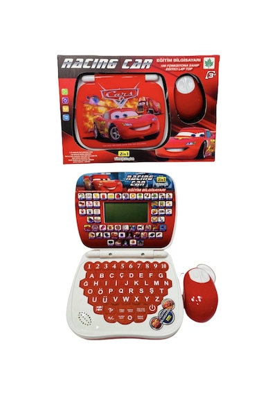 Racing Cars Eğitici Oyuncak Bilgisayar Oyuncak Laptop Türkçe Eng.
