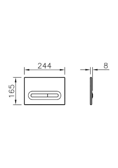 VitrA Loop T Kumanda Paneli Parlak Krom 740-0780 Krom