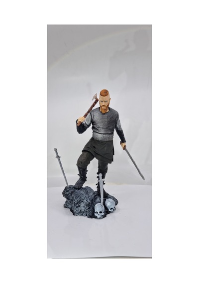 Ragnar Rodbrok Büst Figür Degistirilebilir 2 Baslı 20 Cm Vikings Vikingler