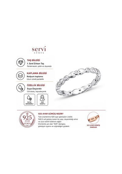 Servi 925 Ayar Gümüş Luna Love Yüzük-21