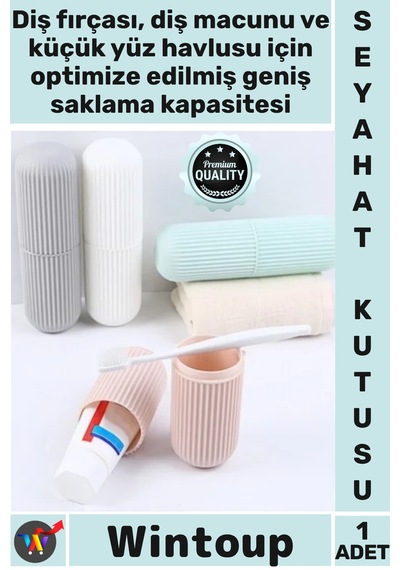 Seyahatkutu Portatif Hijyenik Kapak Kamp Gezi Koruyucu Organizer Diş Fırçası Macunu Seyahat Kutusu Çok Renkli