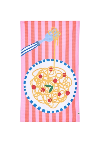 Dock And Bay Mutfak Havlusu Spaghetti No Regretti Çok Renkli
