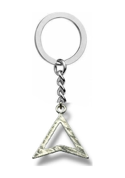 Yamuk Üçgen Figürlü Anahtarlık Zamak Metal Unisex Aksesuar