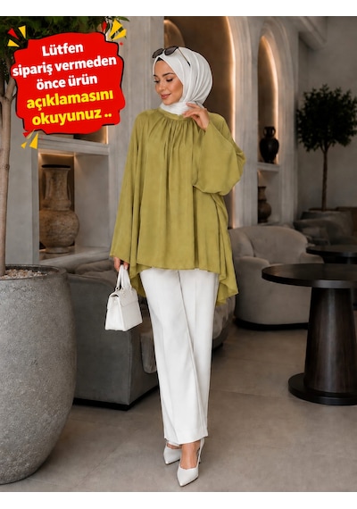 Esra Butik78 Tül Modal Astarlı Rahat Kalıp Tunik Beyaz & Yağ Yeşili Günlük Ve Şık Tesettür Kombini Esra Butik78 Tül Modal Astarlı Rahat Kalıp Tunik Beyaz & Yağ Yeşili Günlük Ve Şık Tesettür Kombini
