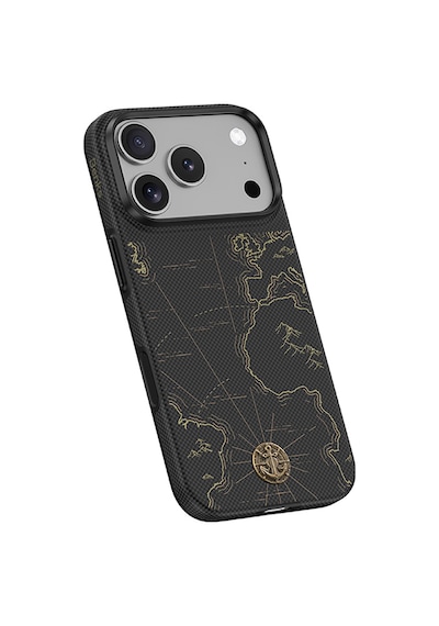 Apple iPhone Uyumlu 18 Pro Max Kılıf M-safeli Karbon Fiber Benks Armoredge Air Navigator Kevlar Kapak Siyah