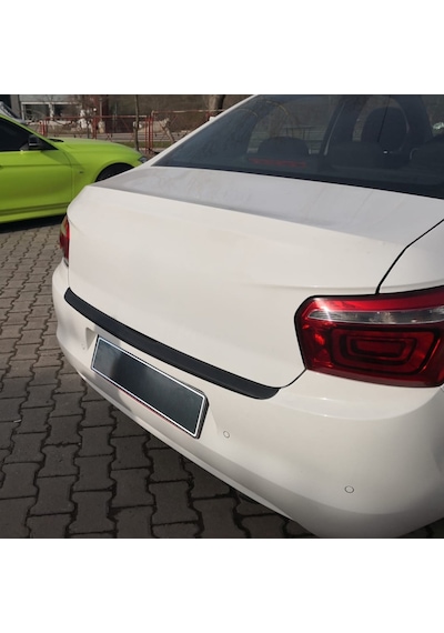 Peugeot 301 Arka Tampon Eşiği - Mat Siyah Sd 2012+