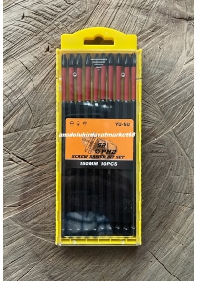 Yusu İmpact Bits Uç Ph2 Sac Vida Sıkma Ucu 150mm Ph2 Bits Uç Carbon Çelik 10pcs
