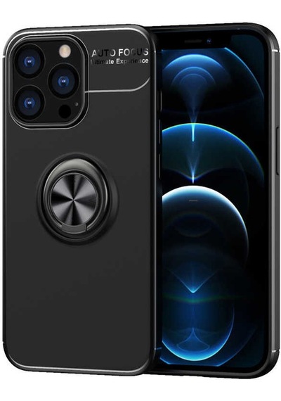 Apple Uyumlu iPhone 13 Pro Kılıf Zore Ravel Yüzüklü Silikon Kılıf