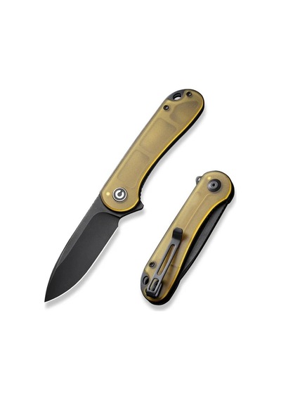 Civivi Elementum Bead Blasted Ultem Handle Black Stonewashed D2 Blade Kamp Çakı Sarı