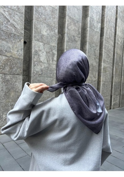 Qalortex Scarf Pamuklu Soft İnci Desen Eşarp-vizon
