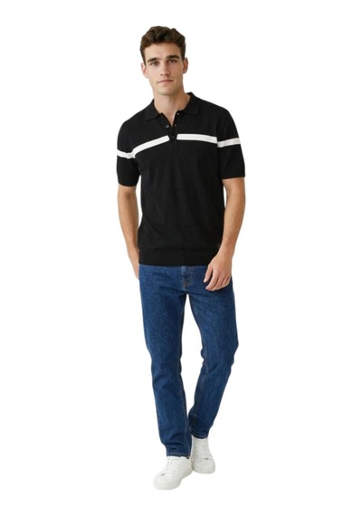 Cazador 34235 Erkek Polo Yaka Triko T-shirt Siyah