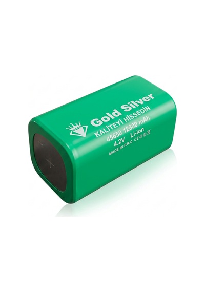 Gold Silver 45650 Li-ion Pil 12800 Mah 4.2v Şarj Edilebilir Yüksek Kapasiteli Pil