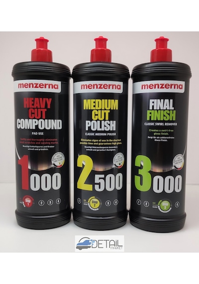 Menzerna 1000 2500 3000 Pasta Hare  Seti 1 Lt