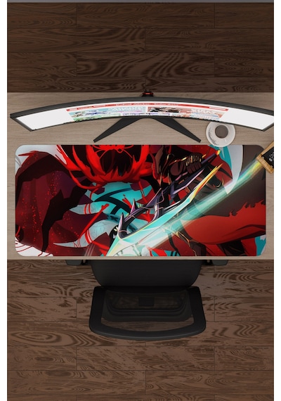 Gurren Lagann Kaymaz Dikişli Kauçuk Oyuncu Mousepad V2 - 90x40 Xxl Gaming Mouse Pad Fare Altlığı