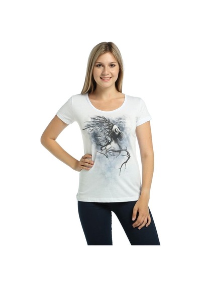 Bant Giyim - Root N' Smoke Beyaz Kadın T-Shirt Tişört
