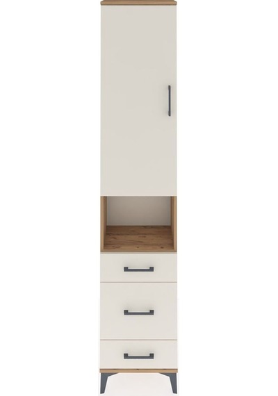 Arges Dolap 3 Raflı 3 Çekmeceli Tek Askılı 44x30x221 Çam-aytaşı Atlas Çam