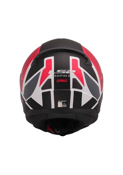 Ls2 Rapid 2 Grid Kapalı Kask Beyaz - Kırmızı