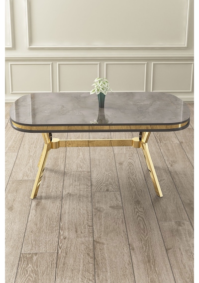 Canisa Concept Olya Serisi 90x168 Lak Panel Gold Ayak Antrasit İroni Sabit Mutfak Masası Antrasit İroni Masa Ayaklar Gold Canisa Concept Olya Serisi 90x168 Lak Panel Gold Ayak Antrasit İroni Sabit Mutfak Masası Antrasit İroni Masa Ayaklar Gold